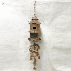 Hanging Birdhouse Feeder with Chimes
