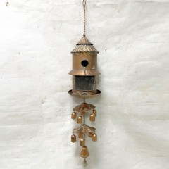 Hanging Birdhouse Feeder with Chimes
