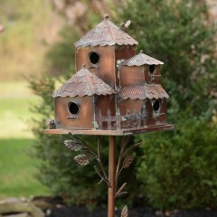 73.75" Tall Country Style Iron Birdhouse "Plumsteadville"