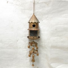 Hanging Birdhouse Feeder with Chimes