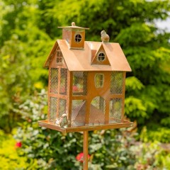 Iron Bird Feeder Garden Stake "Ivyland"
