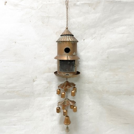 Hanging Birdhouse Feeder with Chimes