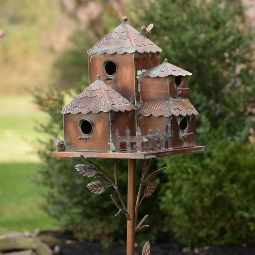 73.75" Tall Country Style Iron Birdhouse "Plumsteadville"