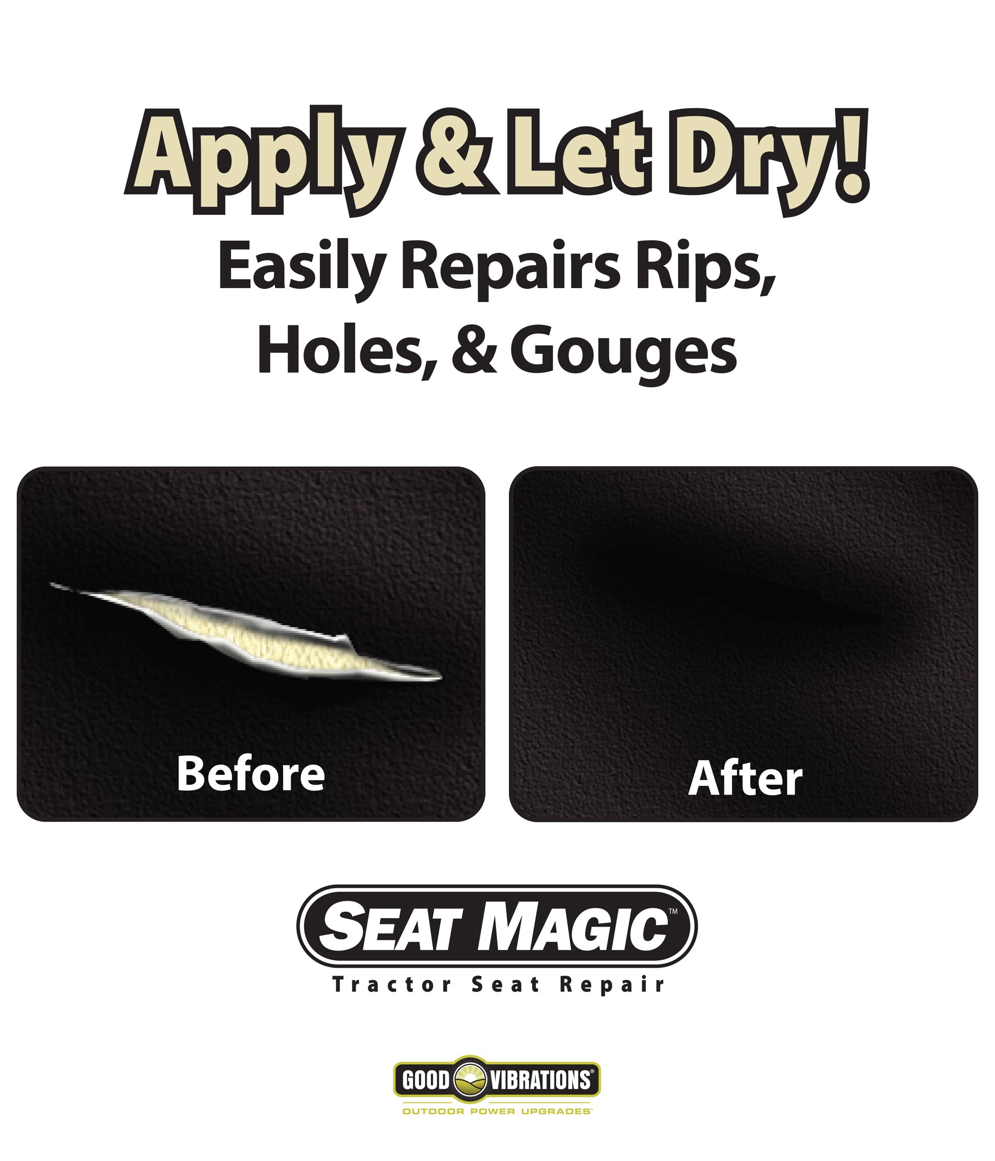 Seat Magic Tractor Seat Repair Black