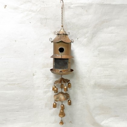 Hanging Birdhouse Feeder with Chimes