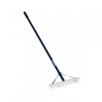14" Horse Trailer Rake, 50" Blue Aluminum Handle