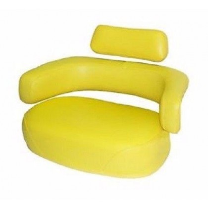Yellow 3-Piece Deluxe Steel Cushion & Back Tractor Seat (NO Bracket) 550000YE