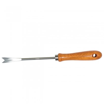 Dandelion Weeder, Chrome Plated Head, Wood Handle