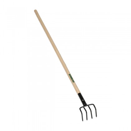 Garden Cultivator, Welded 4 Tine Head, 54" Hardwood Handle