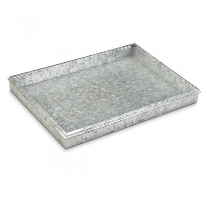 Good Directions 20" Classic Boot Tray 4220GAL for Boots, Shoes, Plants, Pet Bowls, and More, Galvanized Gray Steel