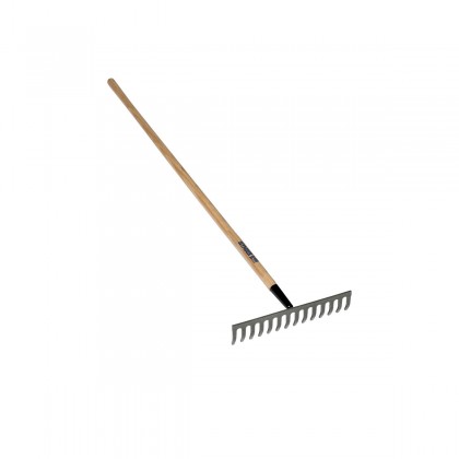 Level Head Rake, 14 Tine 15-1/4" Head, 60" Hardwood Handle