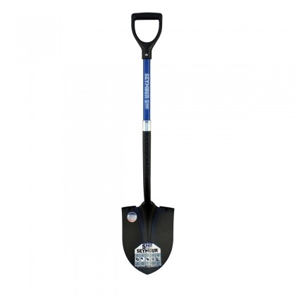 Round Point Shovel, Forward Turned Boot Step, 29" Industrial Grade Fiberglass