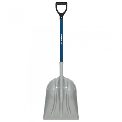 Grain Scoop, #12 Poly Head, 36" Professional Grade Fiberglass, Poly D Grip