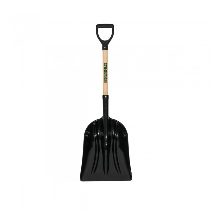 #12 Poly Grain/Snow Scoop, 14.25"x17.75" Head, 29" Hardwood Handle, Poly D-Grip