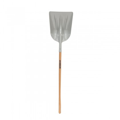 #12 Western Pattern ABS Poly Scoop, 14-1/2" W x 18-1/2" L, with 48" Wood Handle