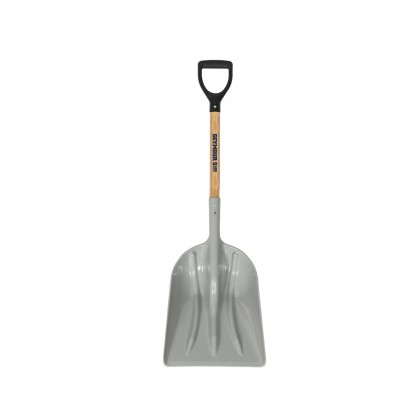 #12 Poly Grain Scoop, 30" Hardwood Handle, Poly D-Grip