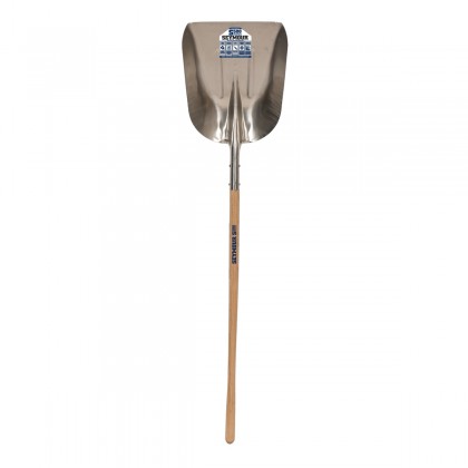 #12 Aluminum Grain Scoop, 48" Hardwood Handle
