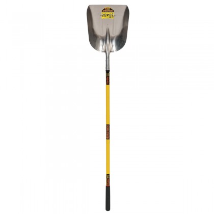 #12 Aluminum Grain Scoop, 51" Yellow Fiberglass Handle