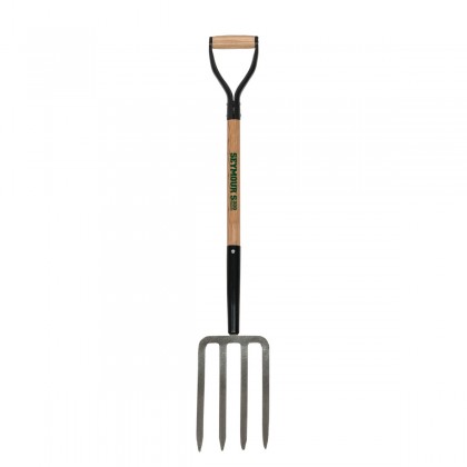 4 Tine Spading Fork, 31" Hardwood Handle, Steel D-Grip