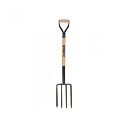 4 Tine Spading Fork, 29" Hardwood Handle, Steel D-Grip
