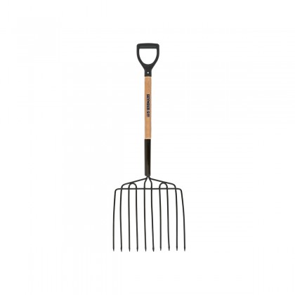 10 Tine Forged Ensilage Fork, 48" Wood Handle