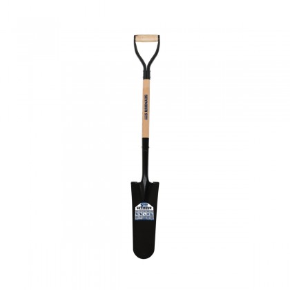 16" Drain Spade, 30" Wood D-Grip Handle
