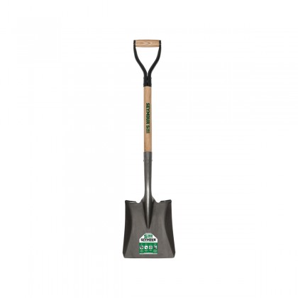 16 Ga. Square Point Shovel, 26" Hardwood Handle, Steel D-Grip