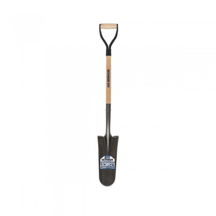 14" Drain Spade, 30" Hardwood Handle, Steel D-Grip