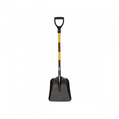 #2 Steel General Purpose Scoop, 29" Yellow Fiberglass Handle, D-Grip