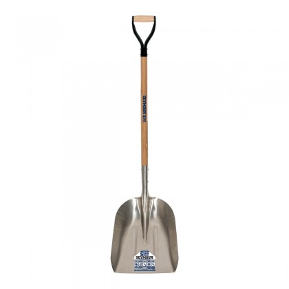 #10 Heavy Aluminum Scoop, 40" Hardwood Handle, Steel D-Grip