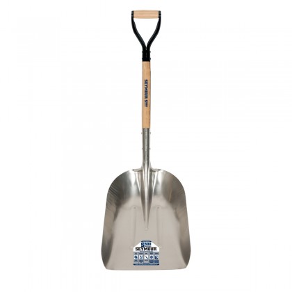 #12 Aluminum Grain Scoop, 29" Hardwood Handle, Steel D-Grip