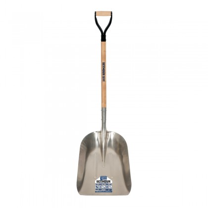 #14 Heavy Aluminum Scoop, 36" Hardwood Handle, Steel D-Grip