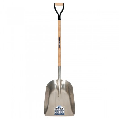 #14 Heavy Aluminum Scoop, 40" Hardwood Handle, Steel D-Grip