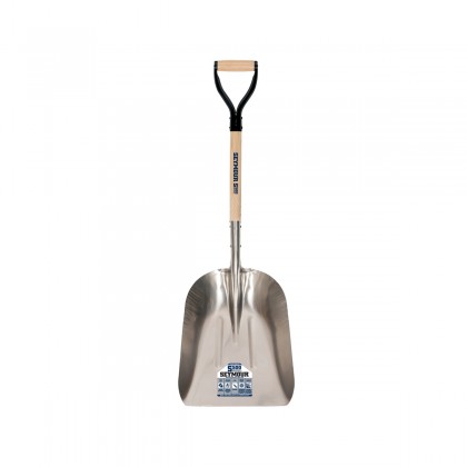 Grain Scoop, #14 Aluminum Head, 29" Hardwood Handle, Steel D-Grip