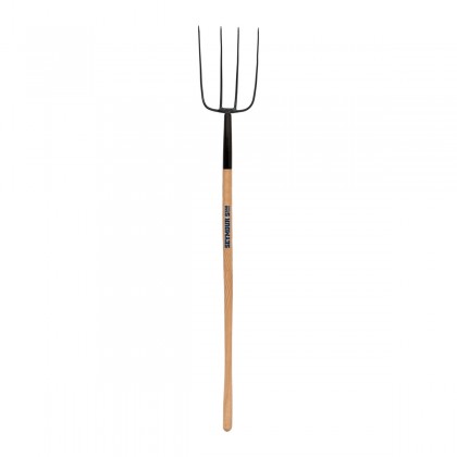 4-Tine Forged Manure Fork, 48" Hardwood Handle