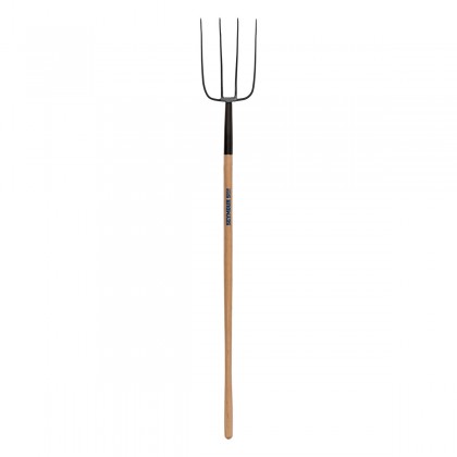 4-Tine Forged Manure Fork, 54" Hardwood Handle