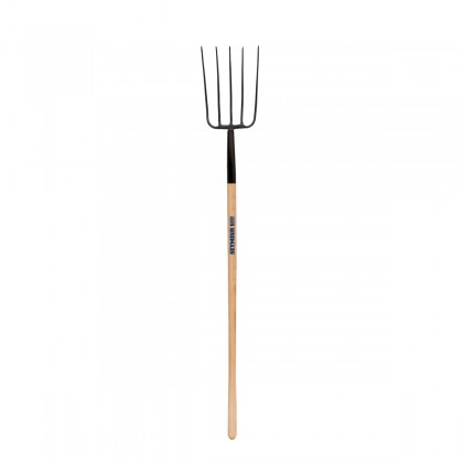 5-Tine Forged Manure Fork, 48" Hardwood Handle