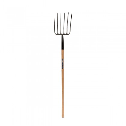 6-Tine Forged Manure Fork, 48" Hardwood Handle