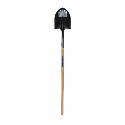 14 Ga. #2 Round Point, Rear Rolled Step Shovel, 48" Hardwood Handle