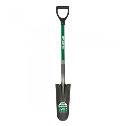 Drain Spade, 26" Green Fiberglass Handle, Poly D-Grip