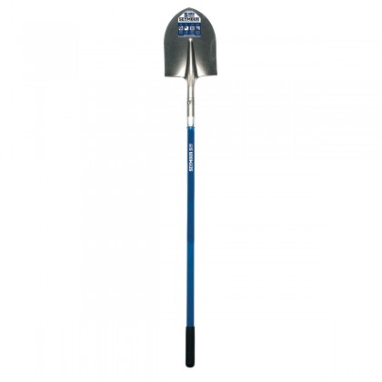 #2 Round Point Shovel, 46" Blue Fiberglass Handle