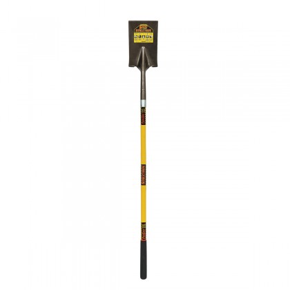 14 Ga. #2 Front Turn Step Garden Spade, 48" Yellow Fiberglass Handle