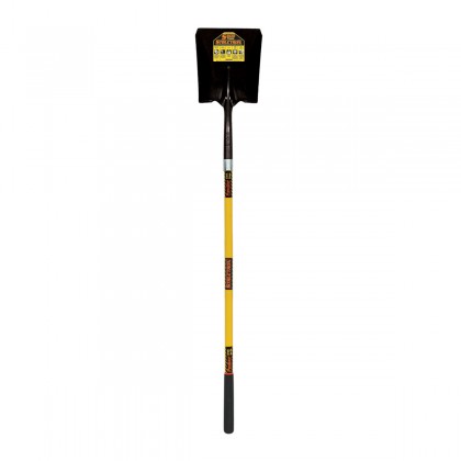 14 Ga. #2 Square Point, Front Turn Step Shovel, 48" Yellow Fiberglass Handle