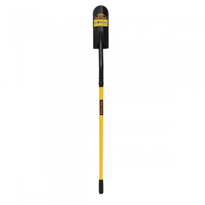14" Drain Spade, Front Turn Step Closed Back, 48" Yellow Fiberglass Handle