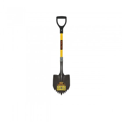 Super Shovel, 29" Yellow Fiberglass Handle, Poly D-Grip