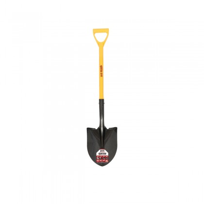 16 Ga. #2 Round Point Shovel, 28" Polymer D-Handle