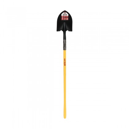 14 Ga. Double Rivet #2 Round Point Shovel, 48" Polymer Handle