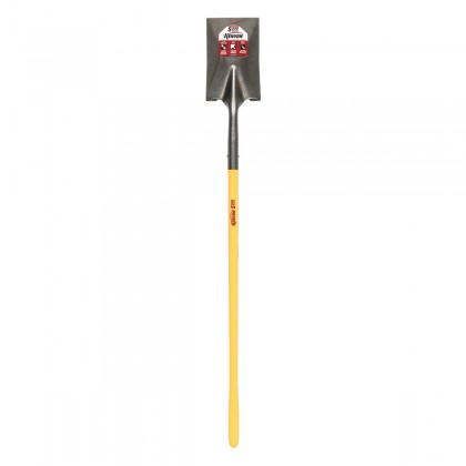 Garden Spade Shovel, 14 Gauge Forward Turned Step, 48" Polymer with Fiberglass Core Handle