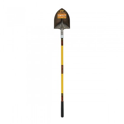 Irrigation Shovel, Front Turn Step, 48" Yellow Fiberglass Handle
