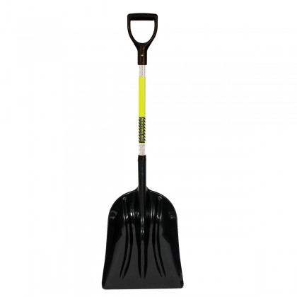 Grain Scoop, #12 Poly, 29" Premium Fiberglass Handle with 3M® Retroreflective Tape, Poly D Grip